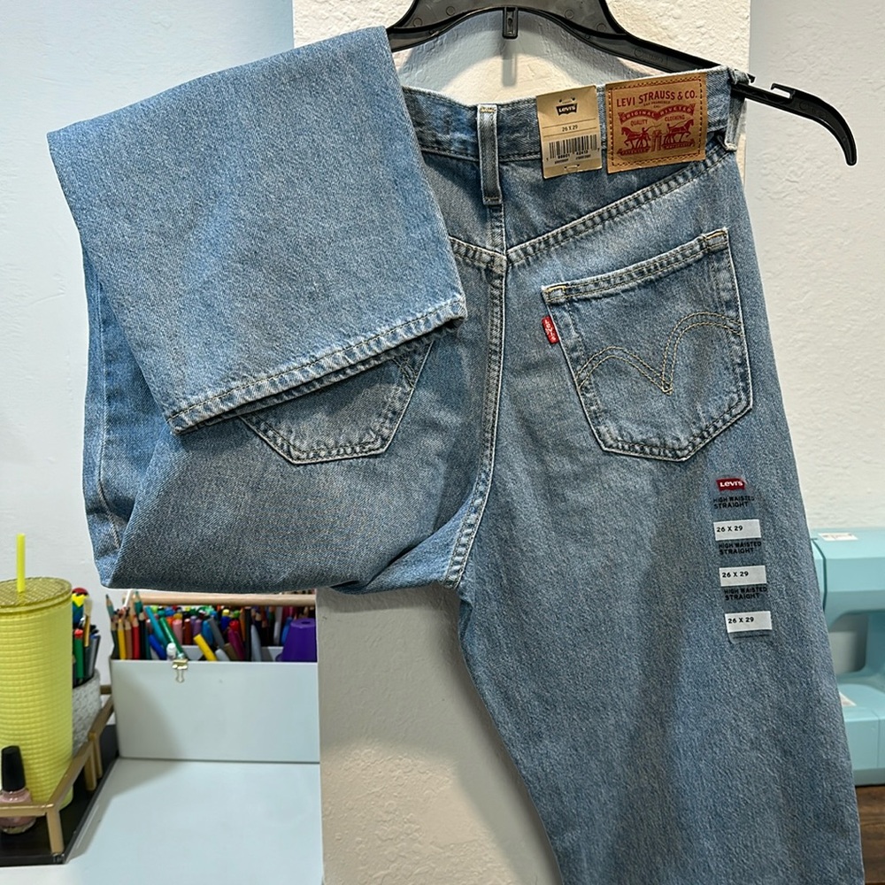 Brand new Levi’s woman’s high wasted straight legged, classic